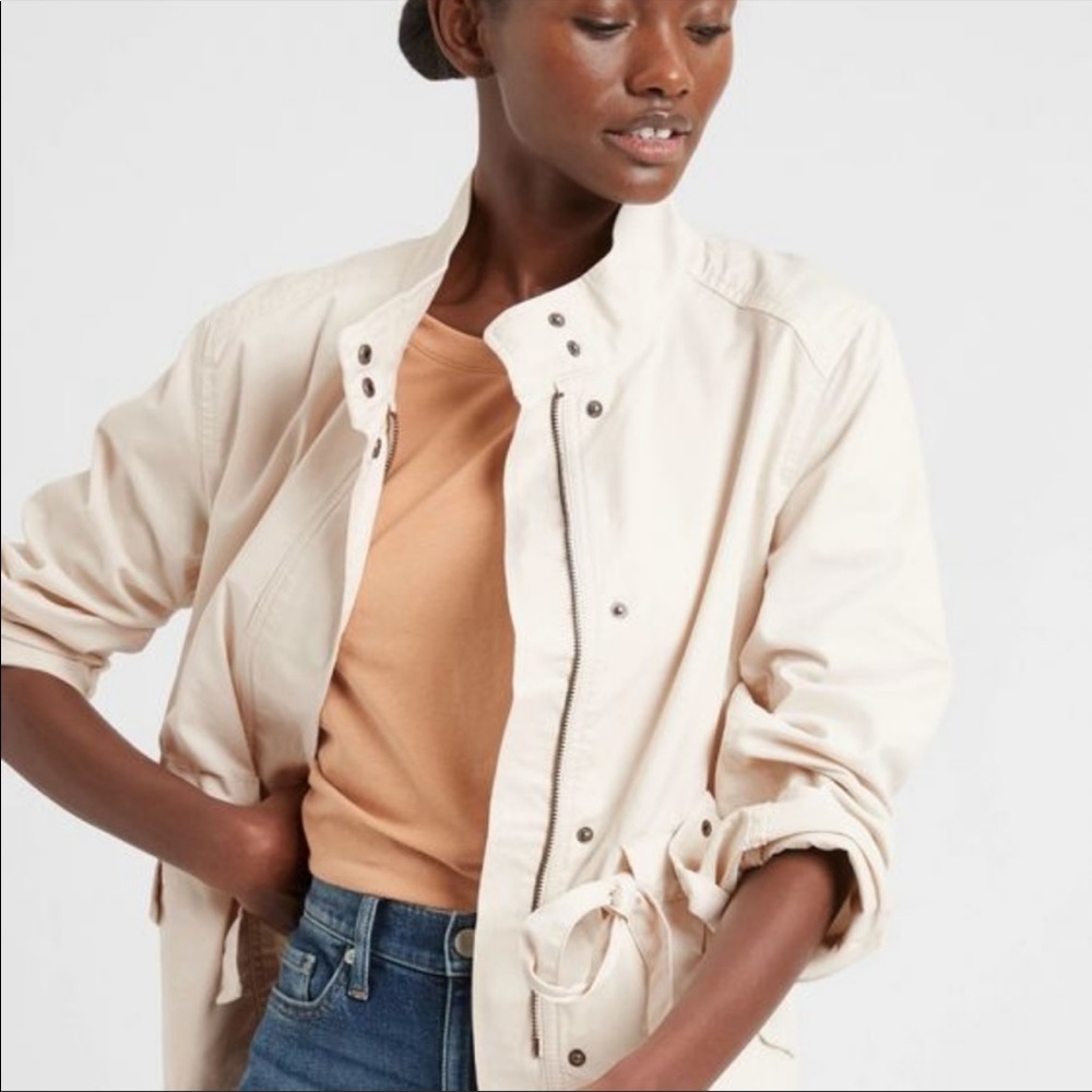 Petite Tie-Waist Utility Jacket
